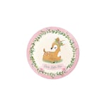 Creative Converting PC350478 Deer Little One Dinner Plates I Pink I Paper I 8 Pc