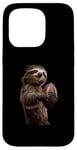 Coque pour iPhone 15 Pro Ballon de football américain paresseux