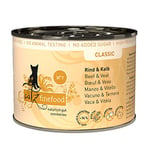 catz finefood N° 7 Boeuf & Veau Nourriture Fine pour Chat Humide, raffinée à l'abricot et à l'ananas, 6 boîtes de 200 g