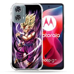 Cokitec Coque Renforcée pour Motorola G24 4G Manga Dragon Ball Sangohan Violet