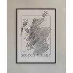 Whisky karta - Skottland (30x40cm)