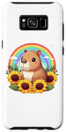 Coque pour Galaxy S8+ tournesols arc-en-ciel capybara animal en peluche mignon capybara