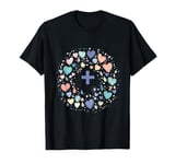 Colorful Heart Mandala Design for Mindfulness and Yoga T-Shirt