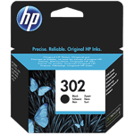 HP 302 black ink cartridge, blistered