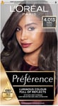 Preference Hair Dye Long Lasting Permanent Colour 4.013 Paris