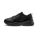 Puma Womens Cilia Lux Training Trainers - Black Leather - Size UK 5.5