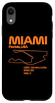 Coque pour iPhone XR Circuit de course à Miami Formula Racing Circuits Sport