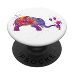 Baby Elephant Pop Mount Socket animal print watercolor style PopSockets Swappable PopGrip