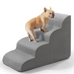 Gimars Escalier en Mousse 30D Extra Large et Robuste pour Lits Hauts 50,8 cm de Haut, 4 marches pour Chiens de Petite, Moyenne et Grande Taille, escalier antidérapant, Facile à Nettoyer, Amovible et