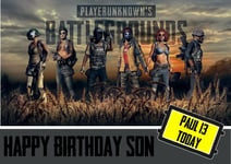 Personalised Birthday Card Player Unknown Battlegrounds Pubg Any Name/age