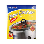 WRAPOK Slow Cooker Liners Kitchen Disposable Cooking Bags BPA Free for Oval or Round Pot, Large Size 13 x 21 Inch, Fits 3 to 8.5 Quarts - 1 Pack (10 Bags Total)