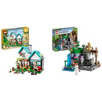 LEGO 31139 Creator 3 in 1 Cosy House Toy Set, Model Building Kit with 3 Different Houses plus & 21189 Minecraft The Skeleton Dungeon Set, Construction Toy for Kids with Cave