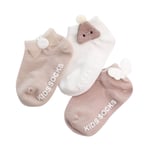 HINK Newborn Infant Baby Boys Girls Cute Cartoon Letter Anti-Slip 3 Pairs Socks A S Baby Care For Baby Valentine'S Day Easter Gift