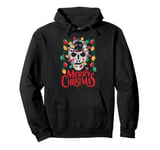 Merry Christmas Horror Fan Slasher 80s-Themed Pullover Hoodie