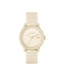 Lacoste Analogue Quartz Watch for Women with Champagne Silicone Bracelet - 2001288