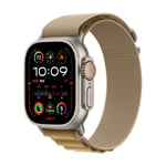 Apple Watch Ultra 2 49mm Naturlig Titan med Tan Alpine Loop - Large