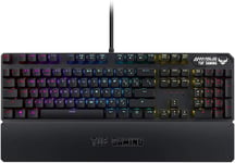 TUF GAMING K3 CLAVIER MÉCANIQUE AZERTY RGB AVEC N-KEY ROLLOVER - COMBINAISONS DE TOUCHES MULTIMÉDIAS - PORT USB 2.0 - REVÊTEMENT EN ALU - REPOSE-POIGNET - 8 TOUCHES PROGRAMMABLES[CLA170364]