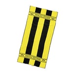 Borussia Dortmund,Serviette de douche avec bandes de bloc, noir-jaune, 74x140