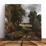 Big Box Art Canvas Print Wall Art John Constable The Cornfield | Mounted and Stretched Box Frame Picture | Home Decor for Kitchen, Living, Dining Room, Bedroom, Hallway, Muli-Colour, 14x14 Inch