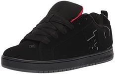 DC Shoes Homme Court Graffik Casual Low Top Skate Shoe Sneaker Chaussure, Noir/Rouge, 46 EU
