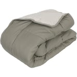 Couette polyester cocoon bicolore fibre creuse siliconée Chaud (hiver) 200x200 cm