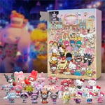 Mub Sarjakuva Söpö joulu adventtikalenteri Sanrio Kuromi Melodia Cinnamoroll Kawaii Toy