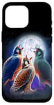 iPhone 16 Pro Max 3 Falcon Howling At The Moon Funny Hawk Bird Lover Birder Case