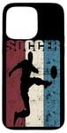 Coque pour iPhone 15 Pro Max Ballon de football vintage effet vieilli