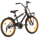 vidaXL børnecykel med frontlad 20 tommer sort og orange