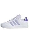 adidas Femme Grand Court Base Shoes Chaussures, FTWR White/Violet Tone/Cobalt Blue, 38 EU