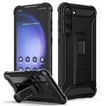 ORETECH Designed for Samsung S23+ 5G/ S23 Plus 5G Case, [Heavy Duty Protection] [Built-in Kickstand & Phone Holder] Full Body Shockproof Protective Cover for Samsung Galaxy S23 Plus Phone Case - Black