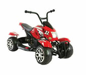 Quad Électrique Moto Rouge Pour Enfants Monoposto Avec Musique Et MP3