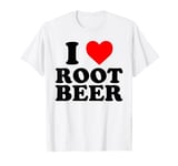 I Heart Root Beer Funny Love Drink Float Lovers Root Beer T-Shirt