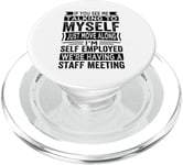 If You See Me Talking To Myself - We're Having A Meeting PopSockets PopGrip for MagSafe