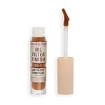 Makeup Revolution IRL Filter Finish Concealer, Medium to Full Coverage, Matte Finish, C13.7, Dark Skin Tones, 6g