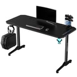 Ultradesk FRAG V3 Bureau d'ordinateur de Jeu - Table de Jeu en Acier - Espace pour Deux moniteurs - Formes futuristes - Espace pour Les Jambes et Plus - 140 x 60 cm - Noir