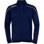 Uhlsport Football Stream 22 Classic Jacket Men, Navy/White, Smartbreathe Pique Brushed Outdoor Sports, Size L