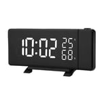 Digital Clock 3 Color Projection LED Switch Display Time Clock Temperature H Fit