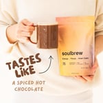 SoulBrew Rise Mushroom Coffee Alternative - with Lion's Mane, Cordyceps, Chaga,