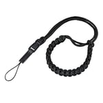 Hama Camera Wrist Strap (Camera Strap with Quick Release, Wrist Strap, Carrying Strap, 20 cm Length, Nylon, Universal Hand Strap for Compact Camera and System Camera, Retro) Black