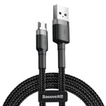 Baseus Cafule USB-A til Micro-USB-kabel 2,4A 1m - Svart / Grå