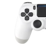 Blanche Manette De Jeu Sans Fil Bluetooth Pour Ps4 Pro / Slim / Pc / Plus / Plasse / Vibration, Joystick