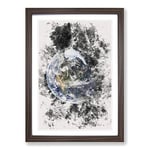 Big Box Art The Beauty of Planet Earth Watercolour Framed Wall Art Picture Print Ready to Hang, Walnut A2 (62 x 45 cm)