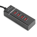 Mobile Phone Universal 3A Cable Charger Desktop Multiple 4 Ports USB EU 100‑ New