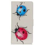 Motorola Moto E7 Power / E7I Power Leather Wallet Case - Ladybugs