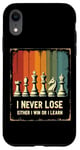 iPhone XR Chess Club I Never Lose Either I Win Or Learn Chess Coach Case