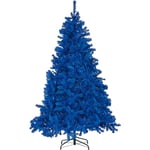 Sapin de Noël Artificiel 210 cm en pvc & Acier Bleu Pour Ambiance de Noël Cosy Farnham Beliani