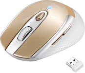 Souris sans Fil Portable Souris USB sans Fil Silencieuse Souris d¿Ordinateur Optique,4 Boutons,1600DPI avec 3 Niveaux Réglables pour Windows/Mac/Macbook Pro/HP/Acer