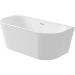 Baignoire 150 cm, installation murale centrale Ekomat silia KDS015W blanc