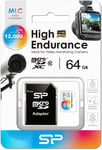 Silicon Power Carte mémoire High Endurance 64 Go MicroSDXC Classe 10 MLC - Cartes mémoire (64 Go, MicroSDXC, Classe 10, MLC, Multicolore)